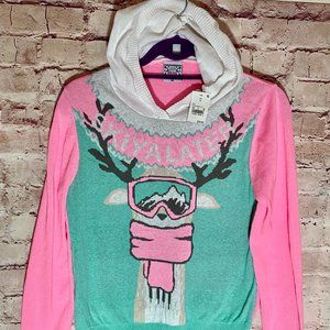 WELL WORN HOLIDAY SWEATER SIZE M PINK LONG SLEEVE